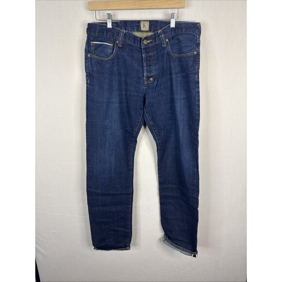 PRPS Rambler Selvedge Jeans Mens 36x33 Dark Wash Raw Denim Japanese Style - Picture 2 of 10